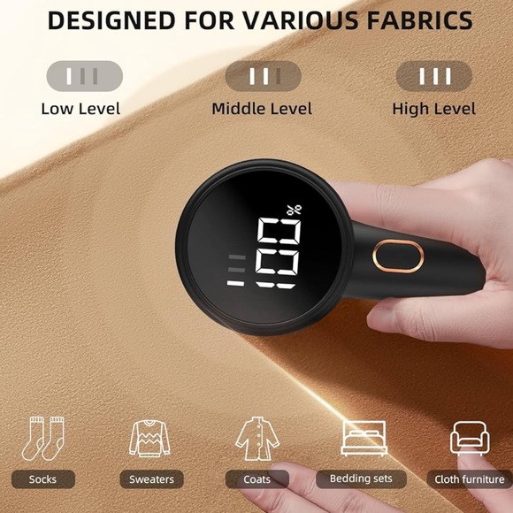 Black Electric Lint Remover-LED Display - Picture 5 of 7